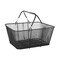 Portable Simple 12PCS Shopping Baskets with Handles Metal Shopping Basket Black